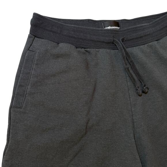 The Hundreds Drawstring Sweat Shorts Logo Spell Out Gray Black - Size Large - Picture 4 of 6